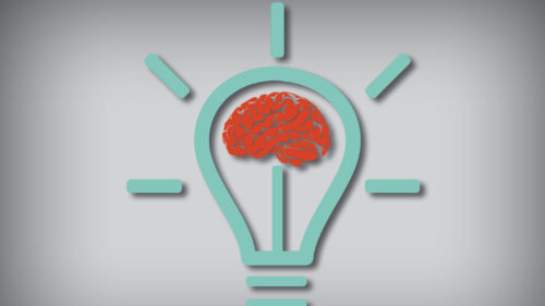 a lightbulb with a brain in it, sparking new ideas