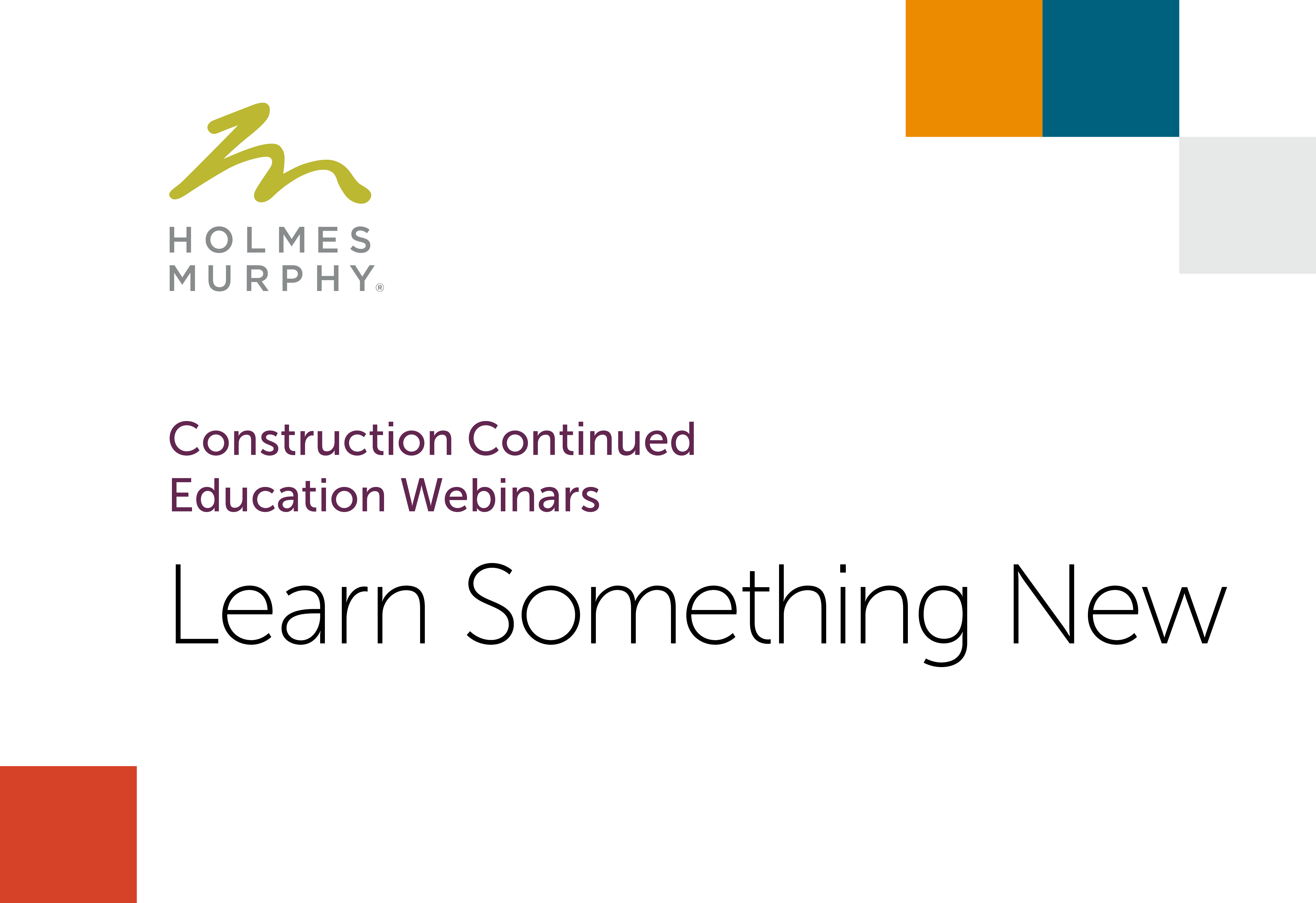 Construction Continued Education Webinars